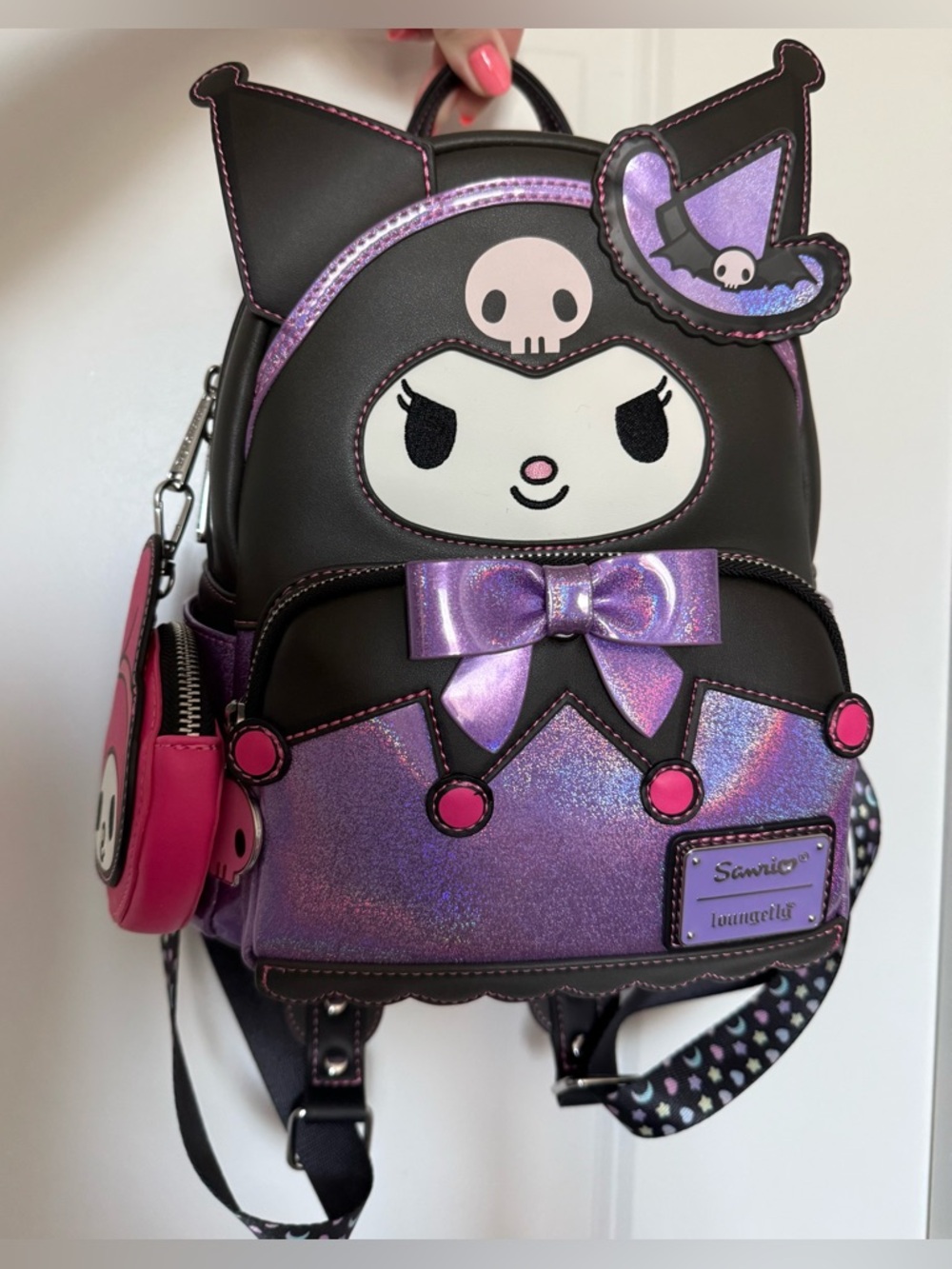 Loungefly-NYCC Limited Edition Kuromi Witch Mini Backpack & MyMelody Coin Purse